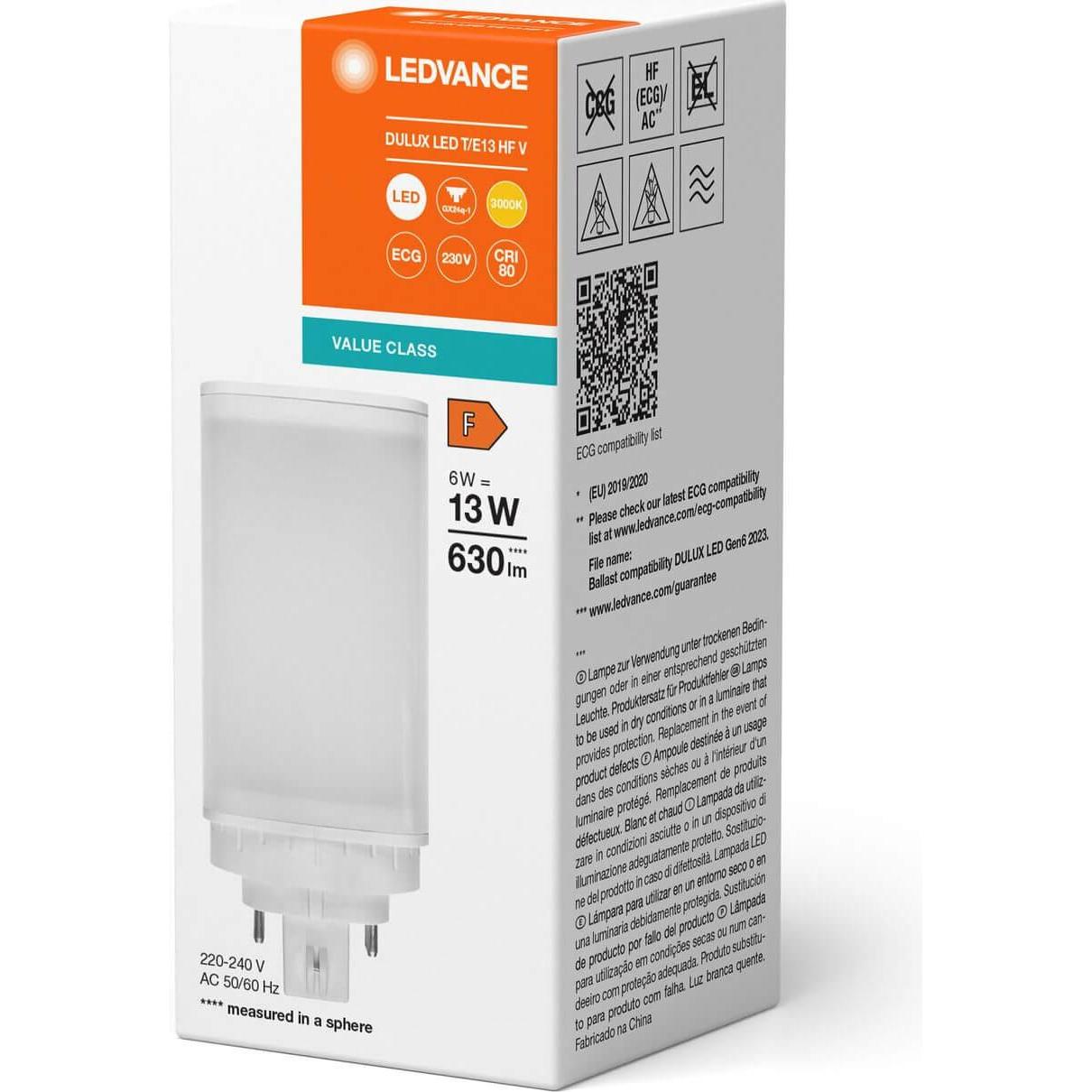 Thumbnail - Ledvance, Leuchtmittel, LED-Kompaktlampe (GX24q-1, 6 W, 630 lm, 10 x, F)
