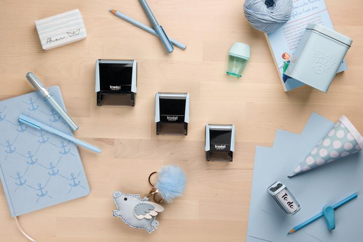 Produktbild Trodat Typomatic Printy 4.0 Pastell Edition, selbstfärbender Stempel zum Selbersetzen