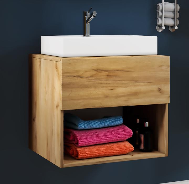 Actual product image VCM 2-piece bathroom block washbasin drawer "Lendas II" bathroom furniture