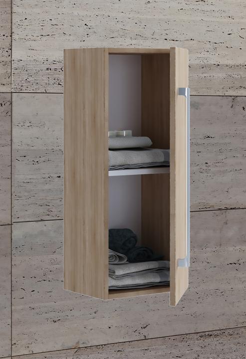 Actual product image VCM Wooden Bathroom Furniture Midi Cabinet Badinos Revolving Door (33 x 22 x 75 cm)