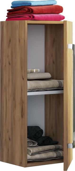 Actual product image VCM Wooden Bathroom Furniture Midi Cabinet Badinos Revolving Door (33 x 22 x 75 cm)