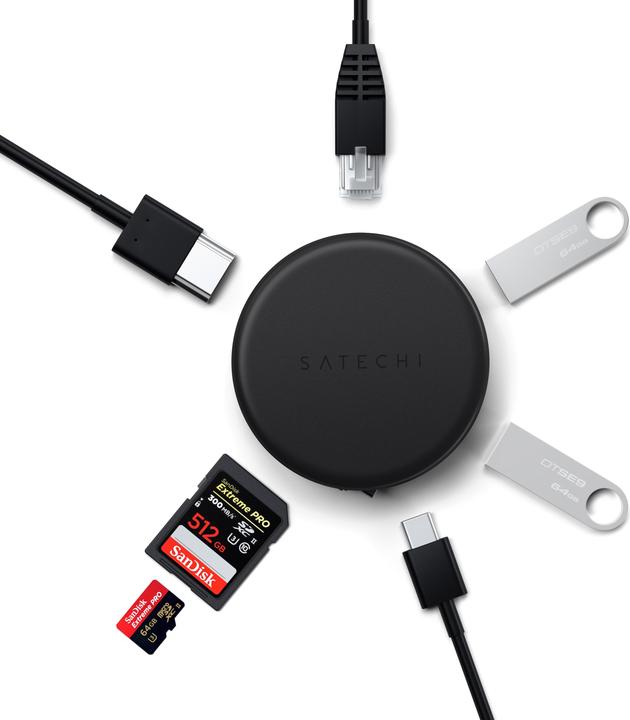 Produktbild Satechi OntheGo 7-in-1 Multiport Adapter (USB-C, 7 Ports)