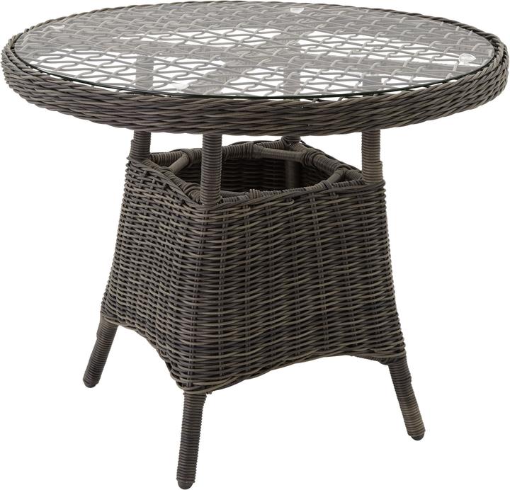 Produktbild tectake Rattan Sitzgruppe Zürich 4+1 (91 x 73.50 cm)
