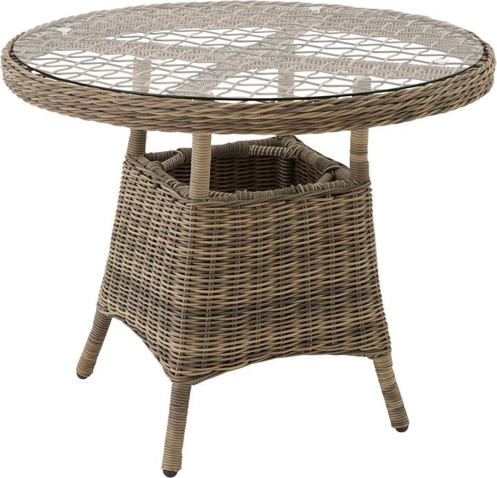 Produktbild tectake Aluminium Rattan Sitzgruppe Zürich 3+1