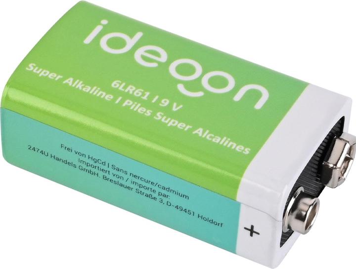 Produktbild Ideoon Hochwertige 9V-Block Batterie - 6LR61 Alkaline 9 Volt - Zuverlässige Energiequelle