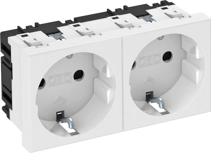 Produktbild OBO Bettermann STD-D0 RW2 Steckdose 0° 2f Schutzkontakt 250V 10/16A PC rws 612002