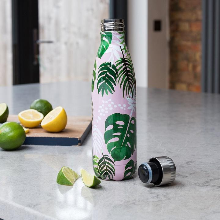 Actual product image Rex London Stainless Steel Drinking Bottle, Insulated "Tropical Palm (0.50 l)