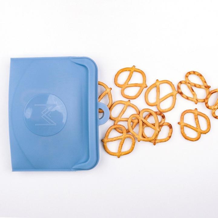 Actual product image MontiiCo Silicone Snack Bag 2-pack, slate