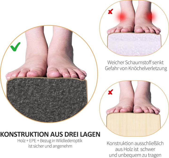 Produktbild Homcom Schwebebalken Kiefernholz, Polyester Braun