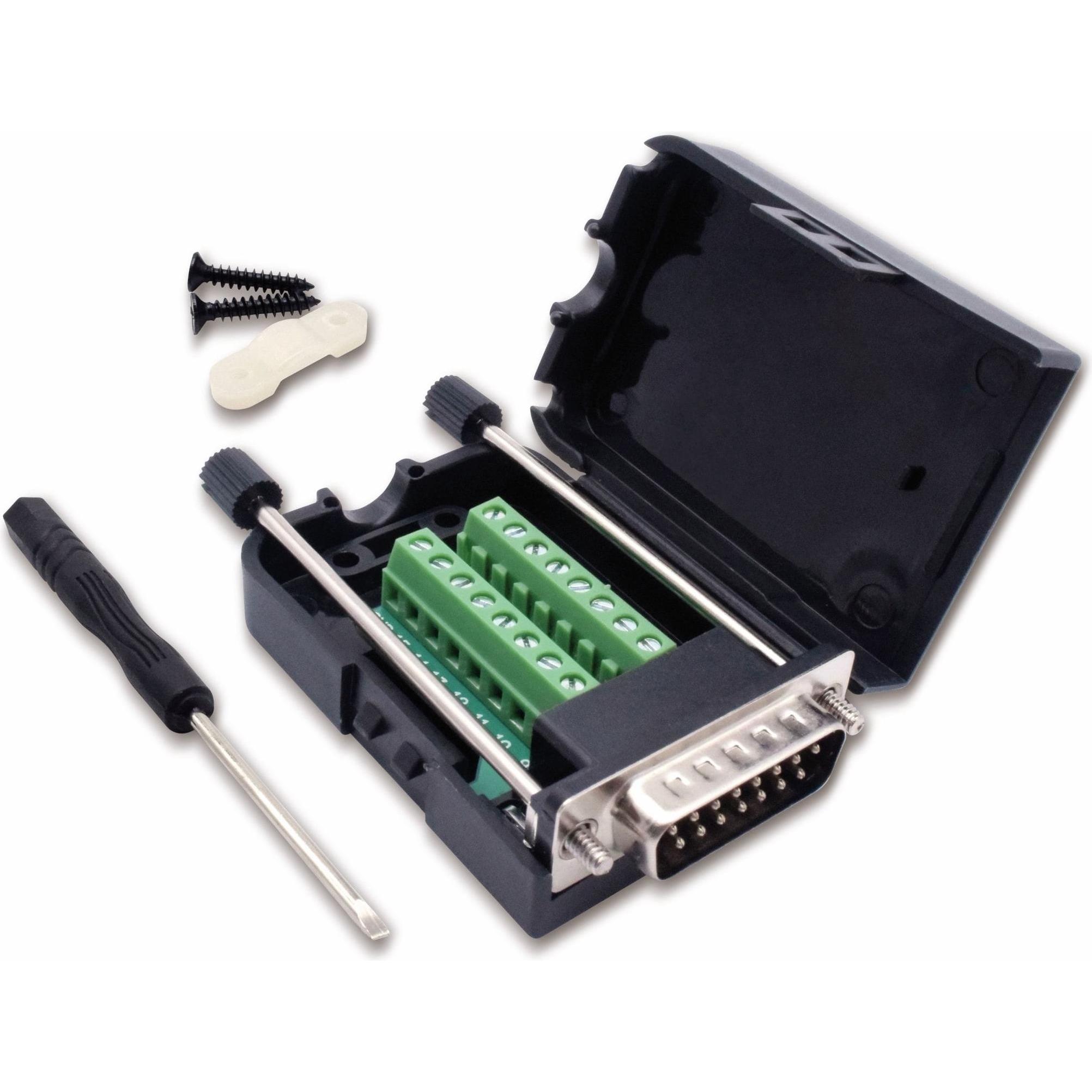 Thumbnail - Quadrios 2010C252 D-SUB Buchse Polzahl (num): 15 Schrauben 1 Set, Elektronikkabel + Stecker, Schwarz