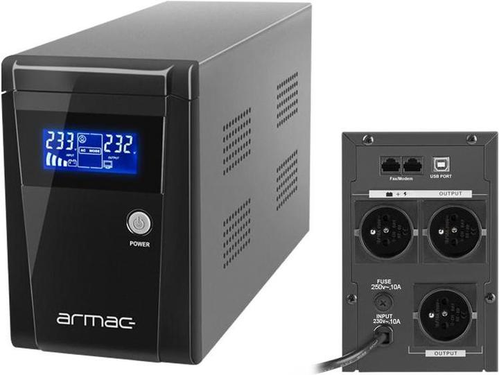 Actual product image Armac Office 1500E LCD (1500 VA, 950 W, Line-interactive UPS)