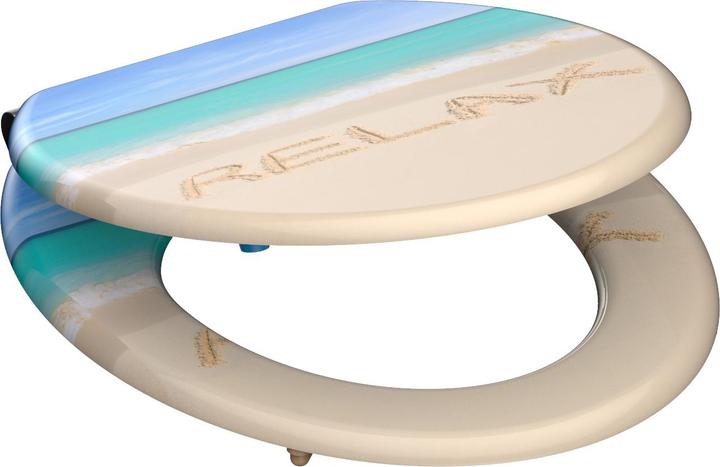 Actual product image Schütte WC seat wood MDF WC seat RELAX soft-close 80131 Beach