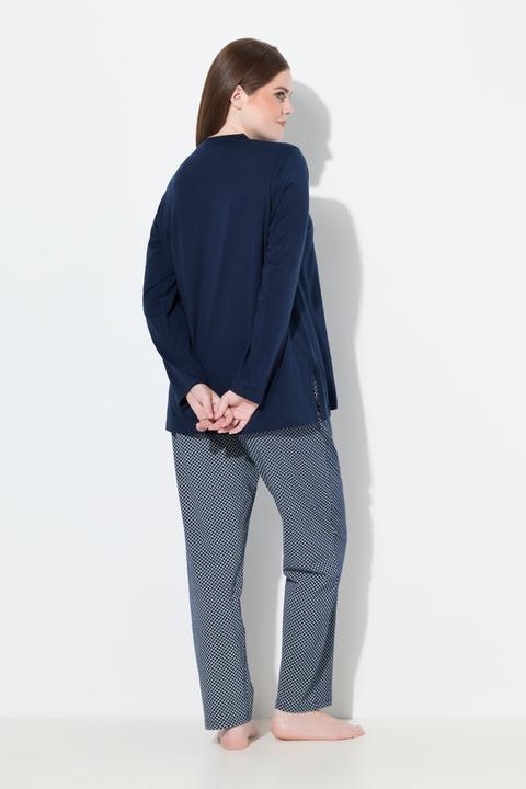 Produktbild Ulla Popken Pyjama, Muster, Rundhals, Langarm (68)