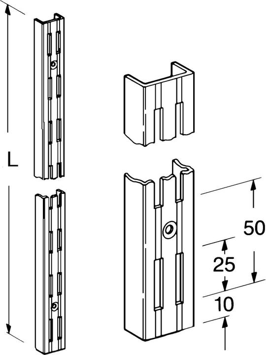 Produktbild Element-System Wandschiene