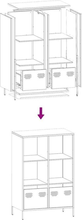 Image du produit vidaXL Highboard (68 x 39 x 103.50 cm)