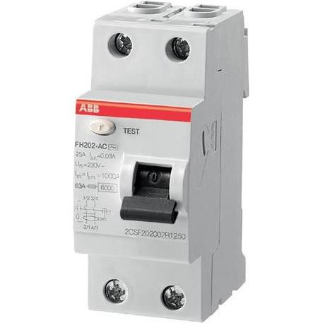 ABB, Schutzschalter, FH200 RCCB, 2-polig, 40A, 30mA Typ A