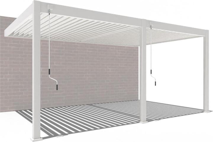 Produktbild Weide Wandpergola Deluxe Plus 3.6x5.3m Weiss (360 cm, 530 cm)