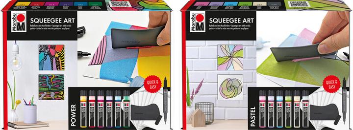Actual product image Marabu Squeegee Art Acryl Set Pastell (25 ml)