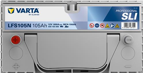 Actual product image Varta Battery LFS105N 12V 105Ah 800 EN (A) (12 V, 105 Ah)