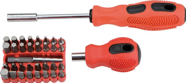Actual product image TOP Screwdriver bits with handle, 35 pcs. in set