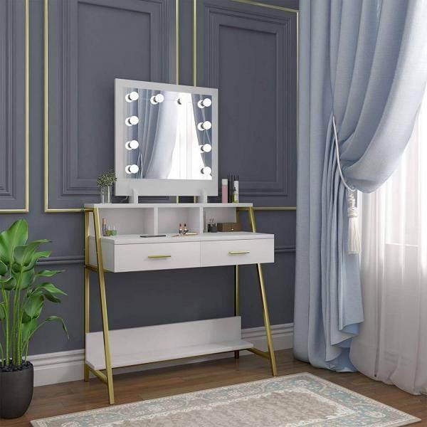 Image du produit Woltu Coiffeuse LED (90 x 40 x 153 cm)