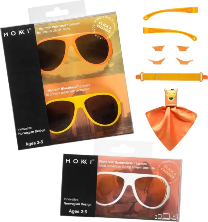 Image du produit Mokki Lunettes de soleil enfants jaune 2-5 ans click & change