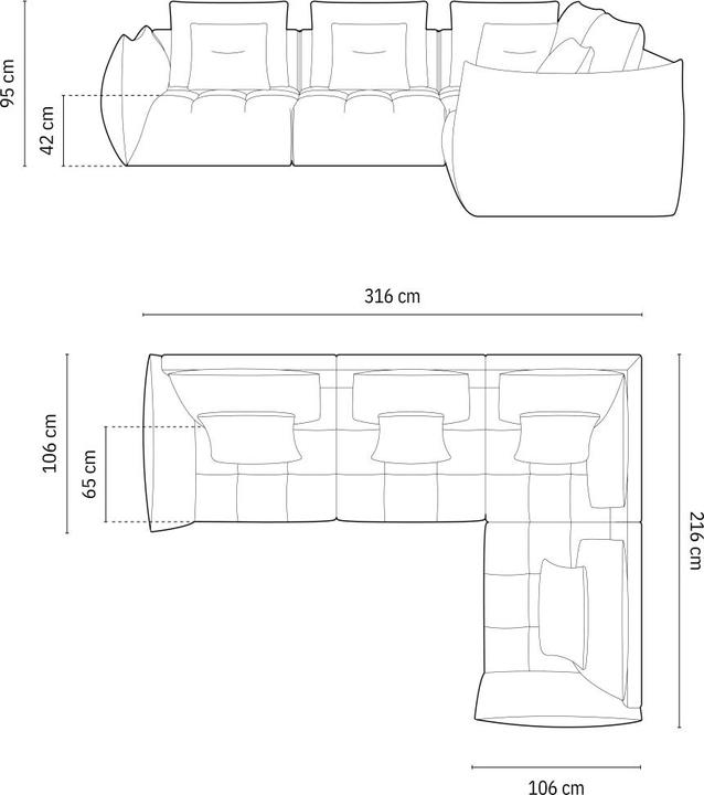 Image du produit Micadoni Bloom (Canapé d'angle, Canapé modulaire)