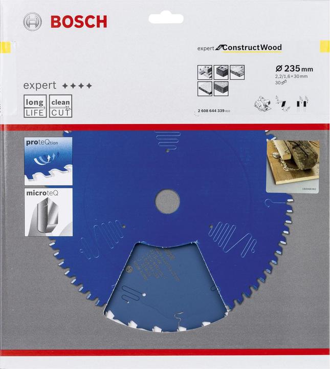 Produktbild Bosch Professional Zubehör Kreissägeblatt Expert for Construct Wood, 235 x 30 x 2,0 mm, 30