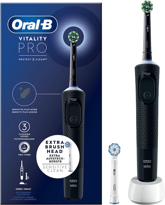 Produktbild Oral-B Vitality Pro Erwachsener Rotierende-vibrierende Zahnbürste Schwarz (Oszillierende Zahnbürste)