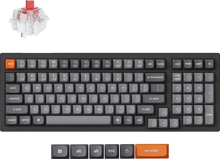 Produktbild Keychron K4 Max-H1 (K4M-H1) (US, Kabelgebunden, Kabellos)