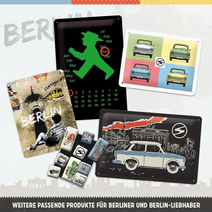 Image du produit Nostalgic-Art Merchandising Postkarte Ampelmann Grün/Schwarz (1 pcs)