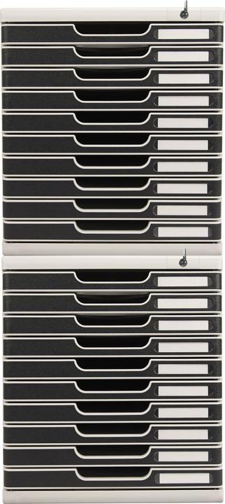 Image du produit Exacompta Boîte à tiroirs MODULO, format A4+, 10 tiroirs verrouillables, fermés, poignée encastrée & (A4+)