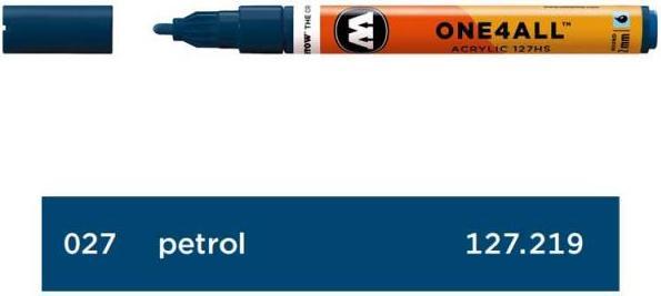 Produktbild Molotow Filzstift One4all 127HS petrol 027, Rundsze (Sortiert, 2 mm, 20 x)