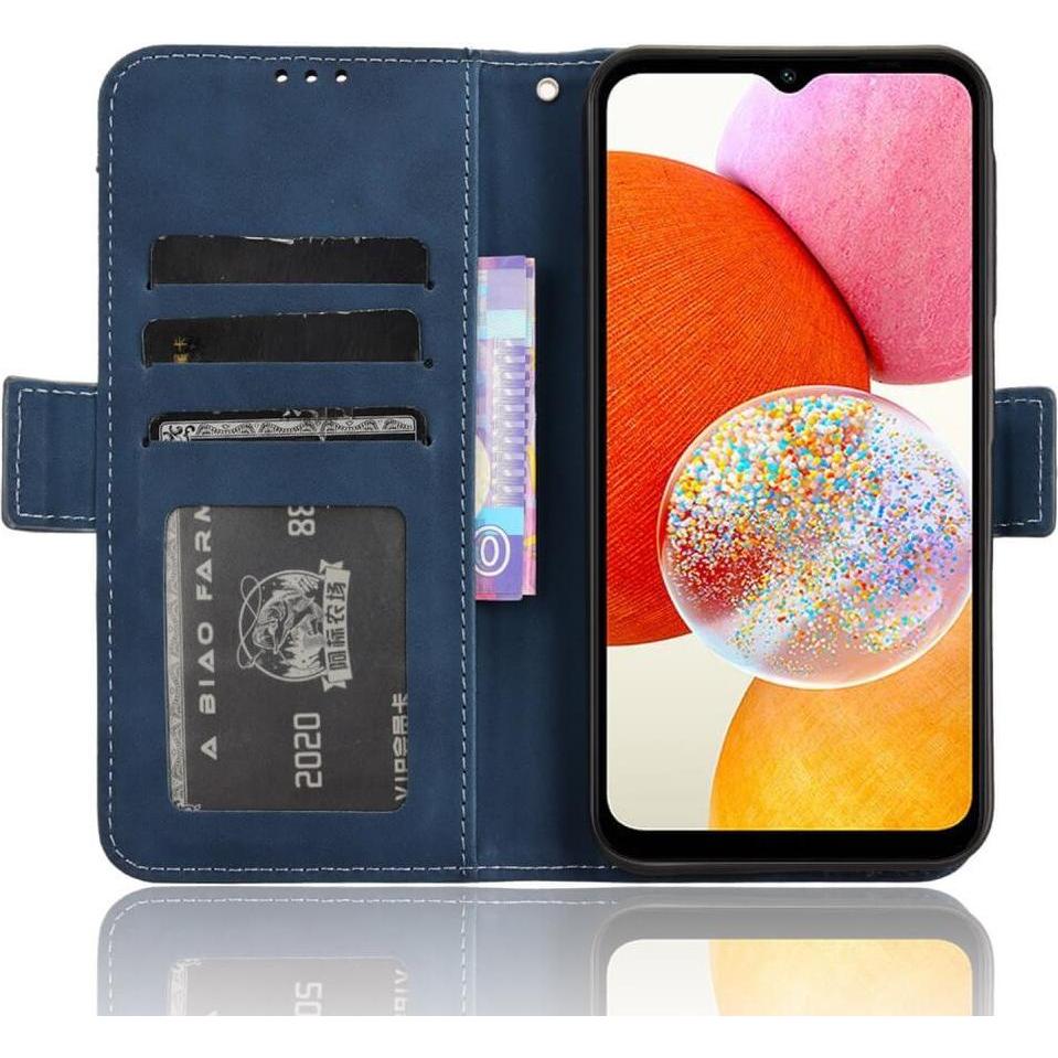 Thumbnail - Cover-Discount Galaxy A15 - Etui mit vielen Kartenfächer blau (Samsung Galaxy A15), Smartphone Hülle, Blau