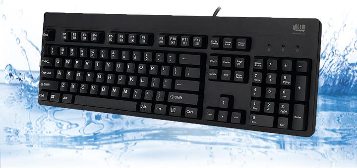 Actual product image Adesso SlimTouch 410 Keyboard USB QWERTY US English Black (US, Cable)