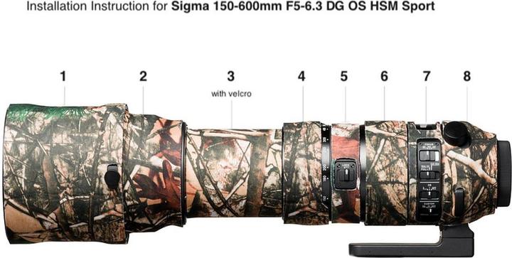 Actual product image easyCover Lens Oak Cover Camoufl. Forest for Sigma 150-600mm Sport (Cover)