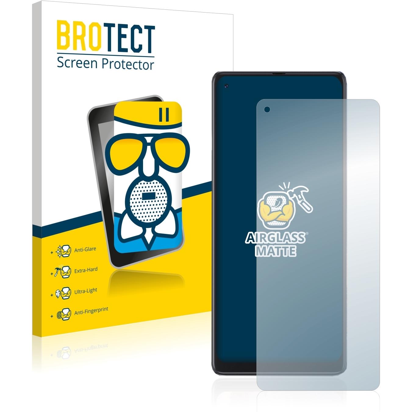 BROTECT AirGlass Panzerglasfolie Matt (1 Stück, Cubot MAX3), Smartphone Schutzfolie, Grau