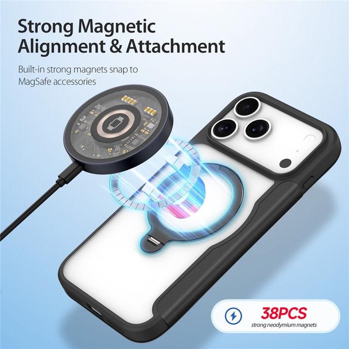 Produktbild Dux Ducis Skin X Pro 360° Ring Stand Series Lederhülle (Apple iPhone 17 Pro Max)