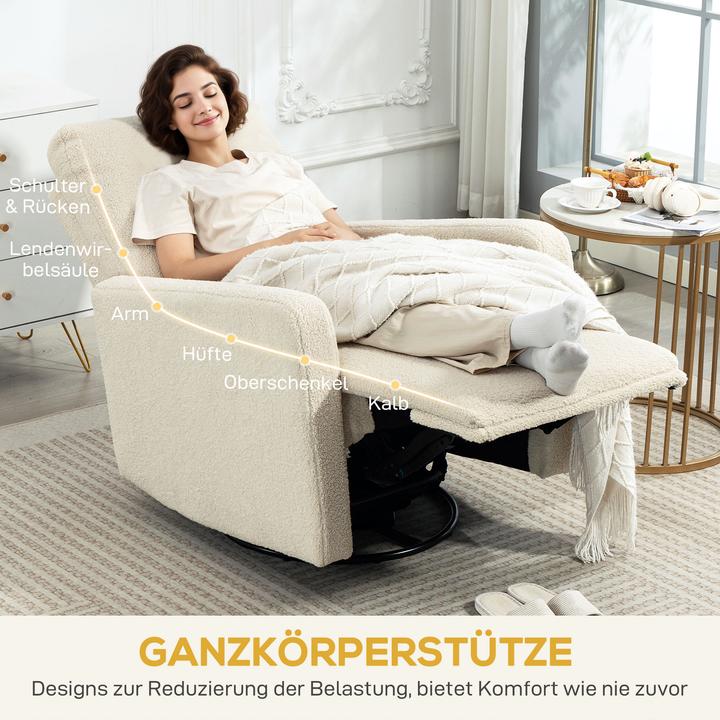 Actual product image Homcom Relaxsessel Polyester, Stahl Beige