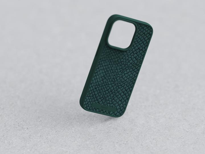 Produktbild Njord Salmon Leather Magsafe Case for iPhone 15 Pro Max, Green (Apple iPhone 15 Pro Max)