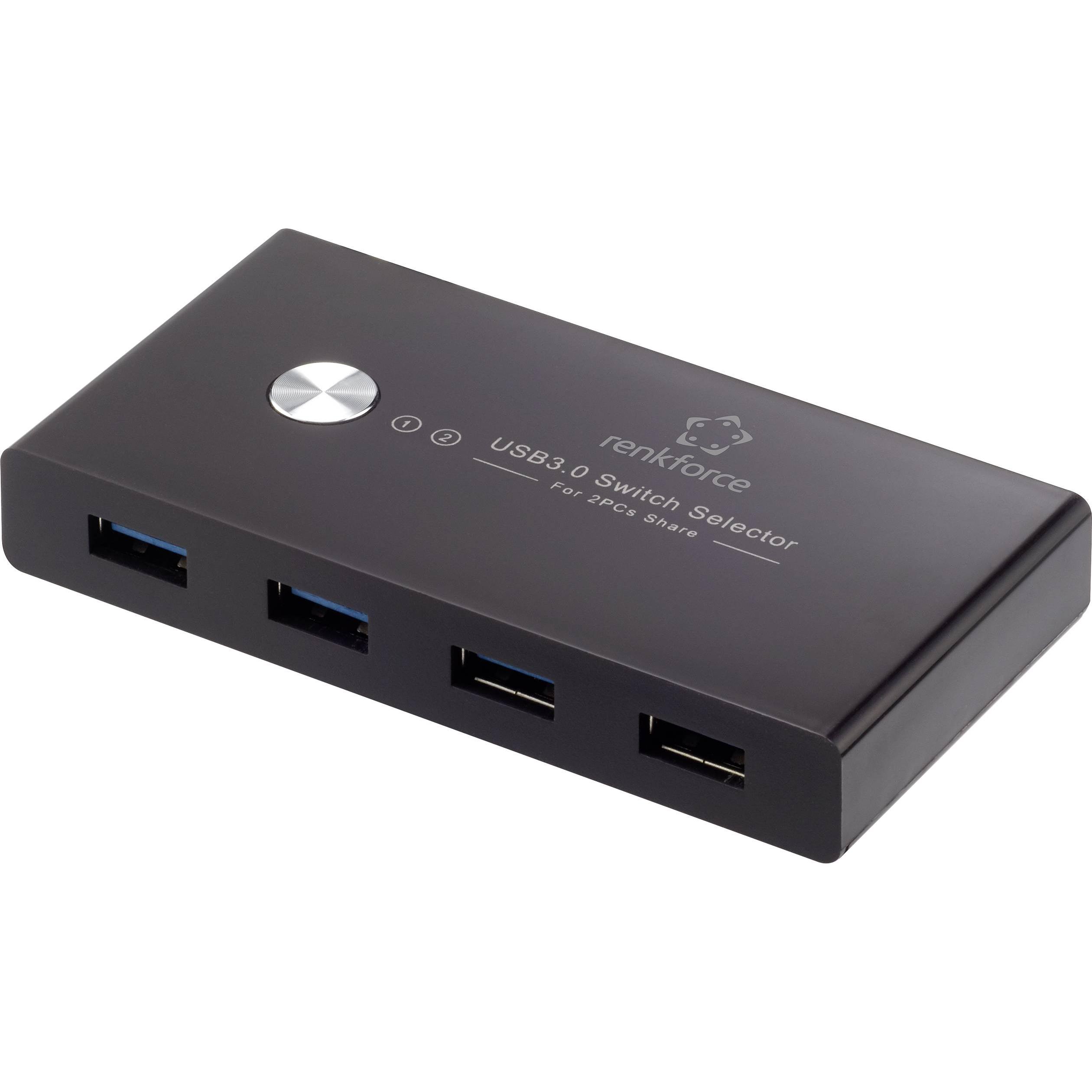 Renkforce Nero Rf-4474114 (Usb-A, 4 Porte), Docking Station + Hub Usb,