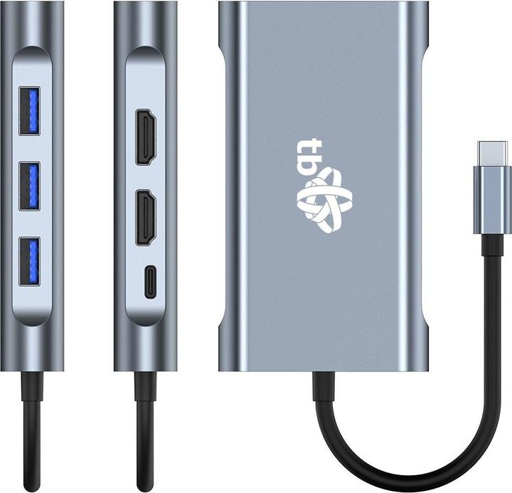 Produktbild Lenovo 8in1 Adapter USB C HDMI x2 USB VGA RJ45 PD (USB-C)