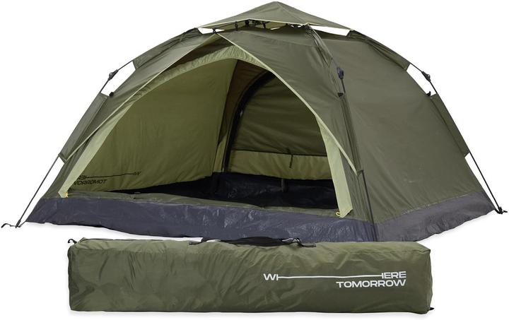 Where Tomorrow Pop-Up-Zelt Drei Personen - Grün, Anzahl Personen: 3 (Tente instantanée, 3.50 kg, 3 personnes)