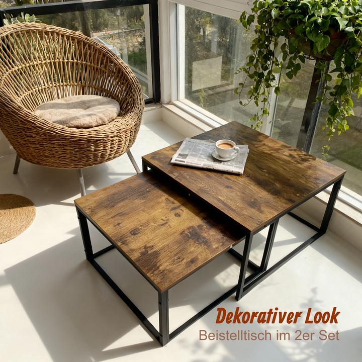 Produktbild Relaxdays 2-tlg. Satztisch-Set (75 x 75 x 42 cm)