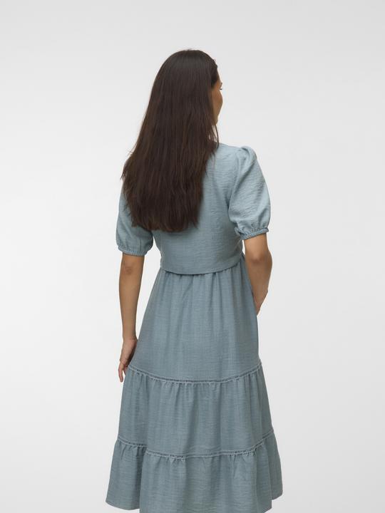 Immagine prodotto Mamalicious Normal geschnitten V-Ausschnitt Elastische Bündchen Puffärmel Top Bluse (XS)