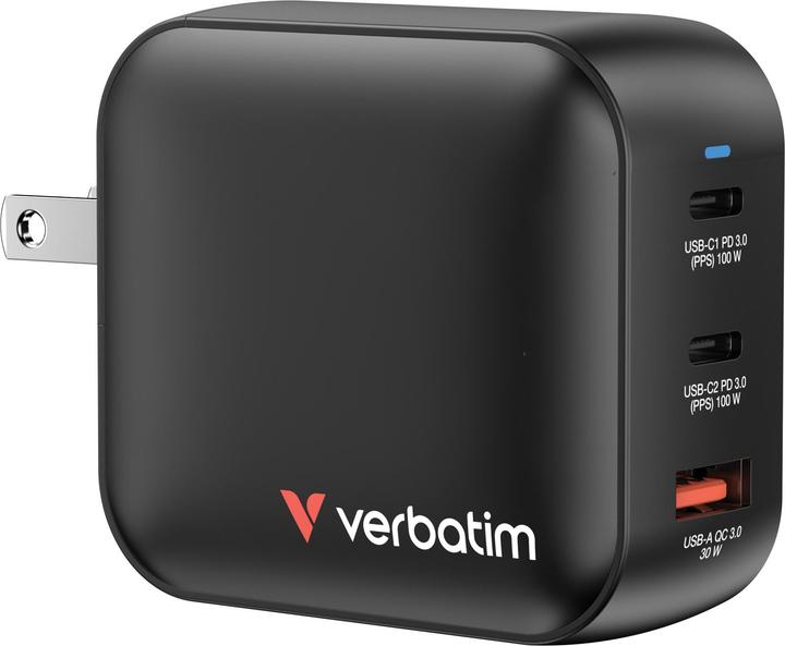 Produktbild Verbatim Mini GaN Charger 100W 3Port US/EU/UK ADP 32230 (100 W)