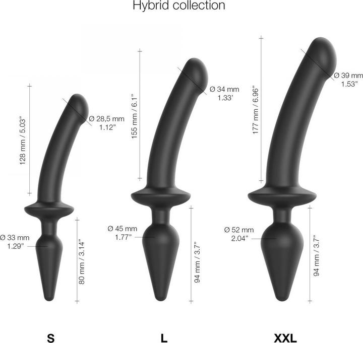 Actual product image Strap-on-me Switch Plug-In Dildo (XXL)