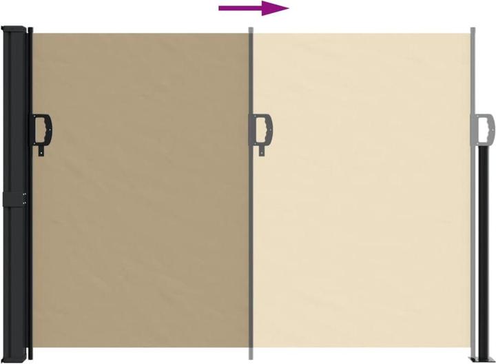 Actual product image vidaXL ausziehbare Seitenmarkise (1.40 m)