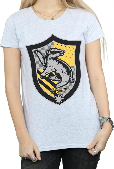 Actual product image Womens/Ladies Hufflepuff Crest Flat Cotton T-Shirt (M)