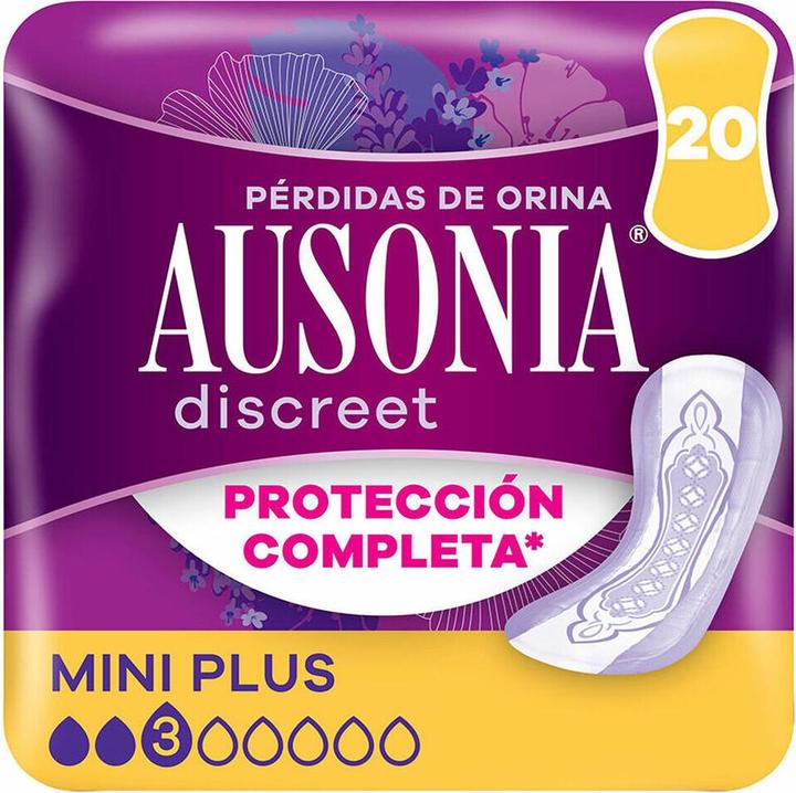 Actual product image Ausonia Discreet Incontinence Pads Mini Plus 20 Units (20 x, Mini)